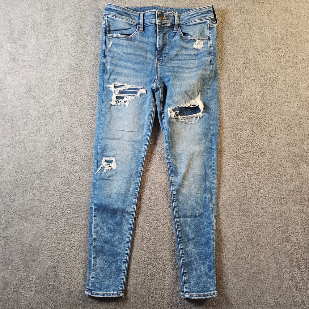 American Eagle Hi-Rise Jegging Distressed Cozy Next Level Stretch 10R